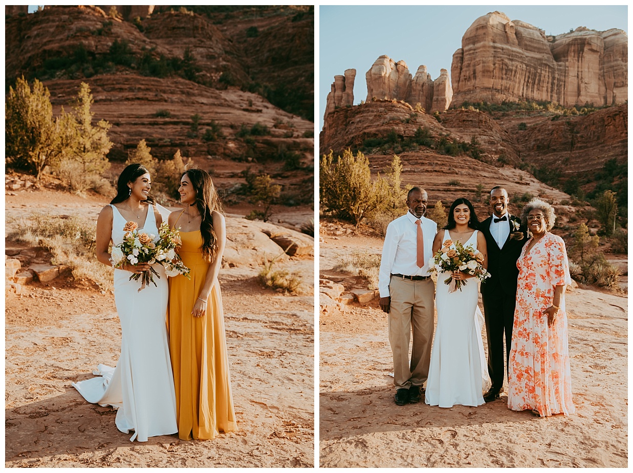 family photos at arizona wedding
