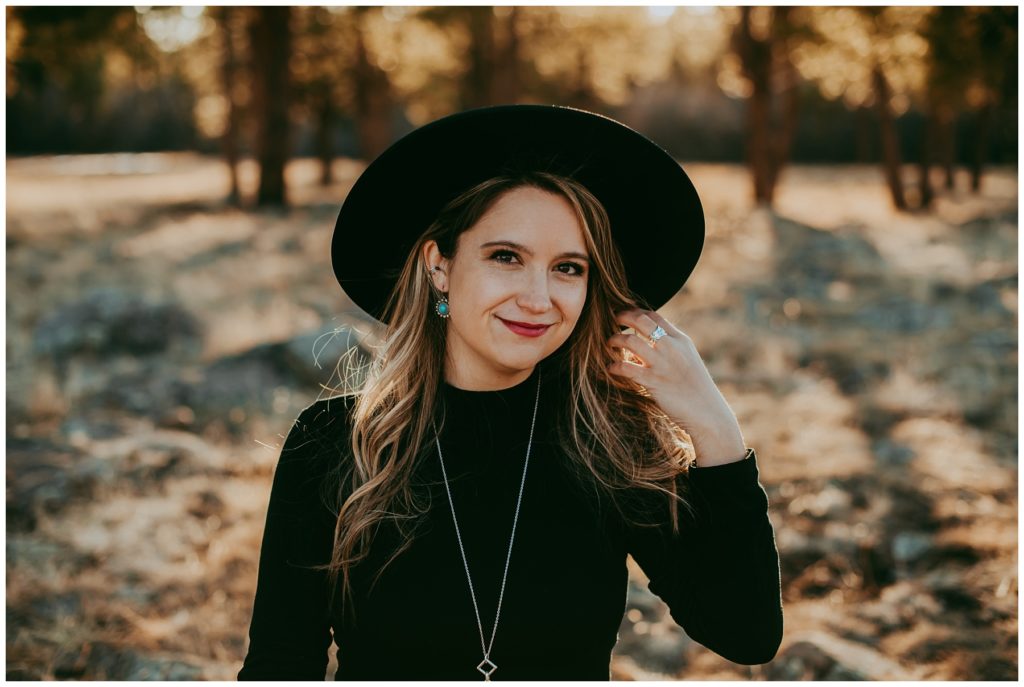 woman looking at camera