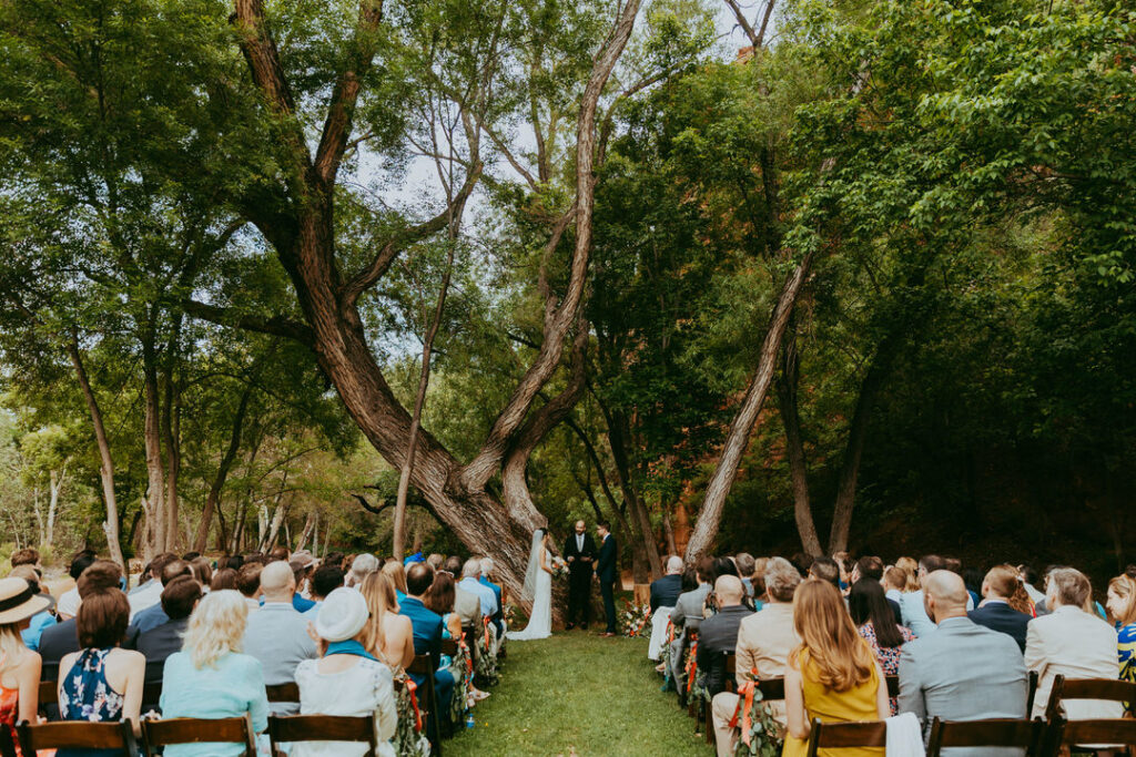 wedding ceremony at los lagos estate in sedona arizona