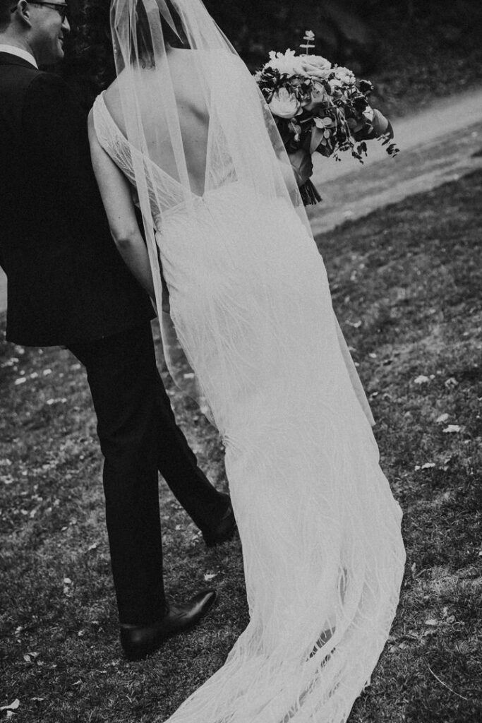 emotional photos of bride and groom walking down the isle