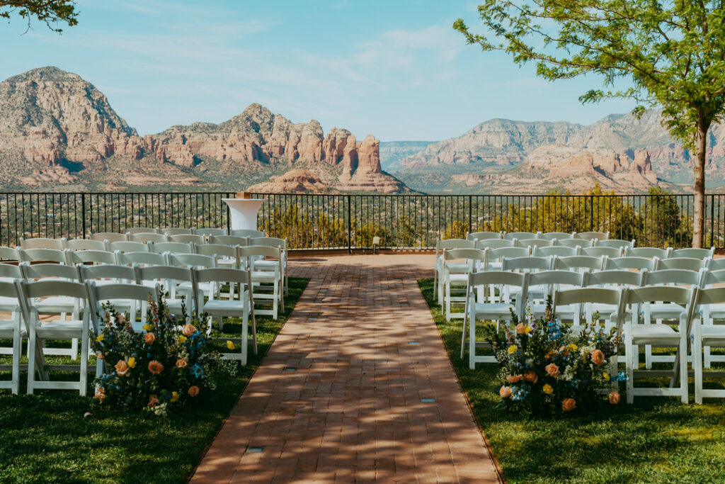 ceremony view from sky ranch lodge in sedona arizona