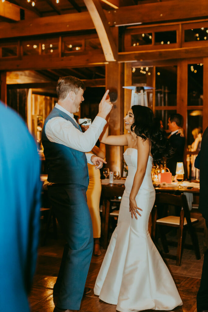 wedding couple dancing at their reception in Sedona Arizona