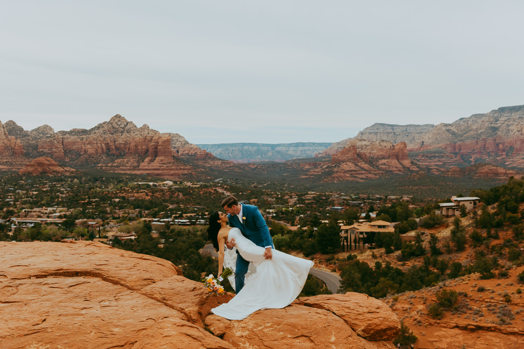 Dreamy pastel wedding in sedaon arizona at sky ranch lodge