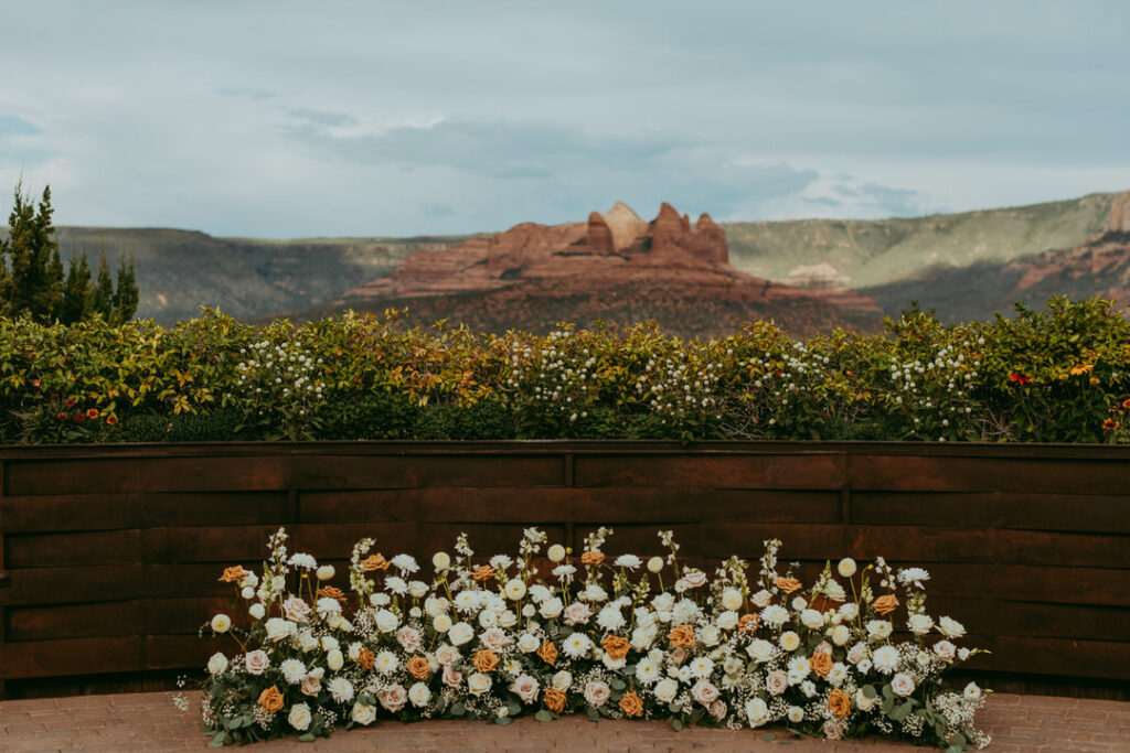 View of ceremony at agave of Sedona. 