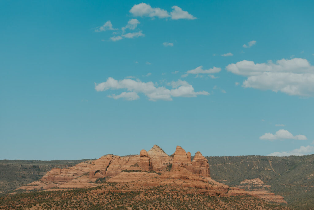 Stunning views of the red rocks from the wedding venue. 